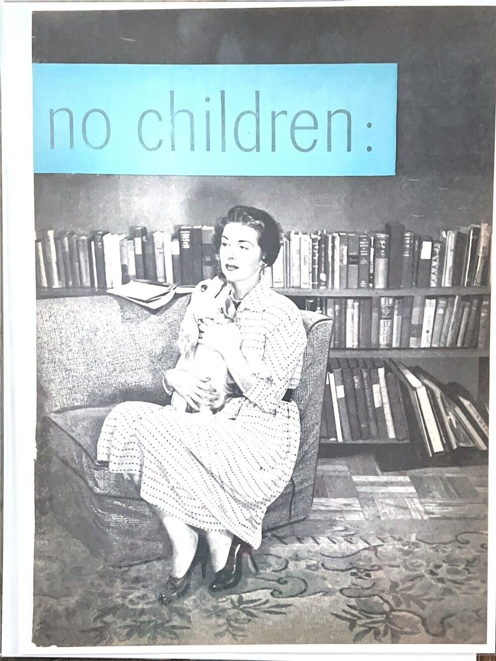 Vtg No Children Dog Mom Print Ad 1950s Career Woman Feminism Spaniel McCalls